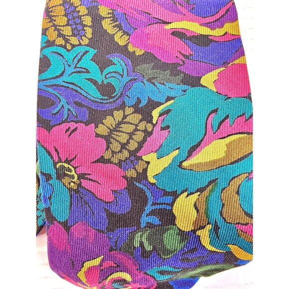 Vtg Tango By Max Raab Floral Pattern Tie 80% Rayon 20% Wool Multicolor USA - Picture 3 of 6